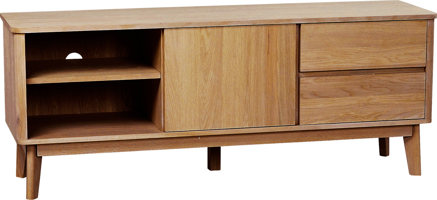 Rowico Yumi Tv-bord Tv-møbel   Lakeret Egetræ Med Soft-close Skydedør B152   D42   H60 Cm