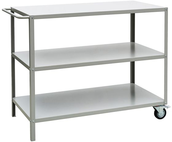 Rullebord Nicolas Vahé Trolley Table Displaybord   Metal  Lysegrå Med Hjul H90ã B60ã L110 Cm