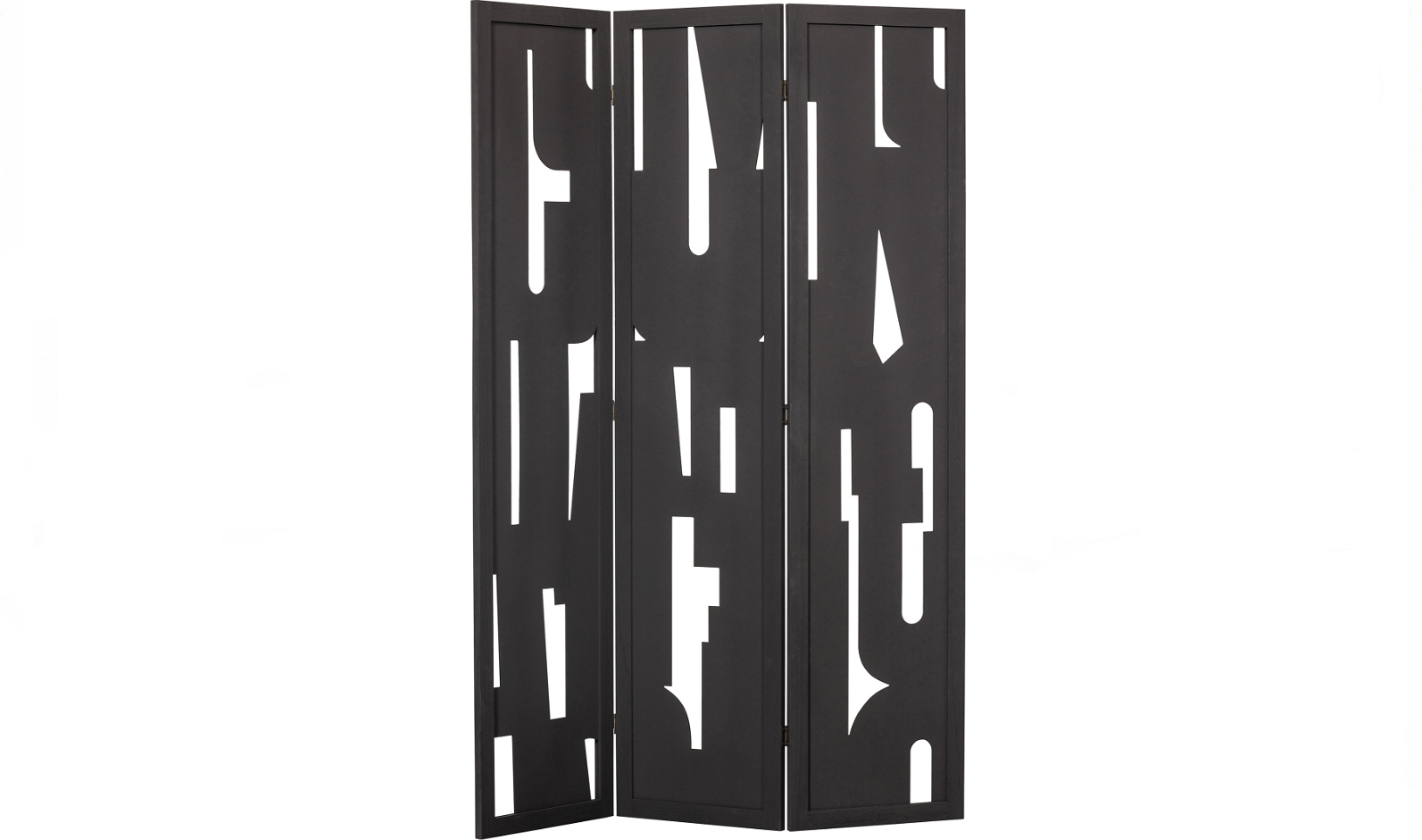 Rumdelingsskærm Woood Merel    -panel Kammerskærm   Mat Sort Mdf 170ã 120 Cm