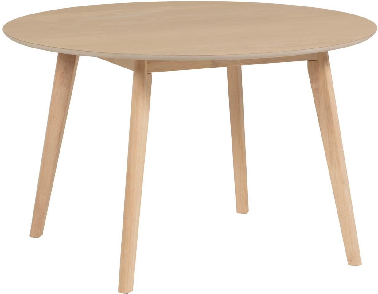 Rundt Spisebord Kave Home Batilde ø120 Cm Asketræ Natur Nordisk Moderne Plads Til Pers