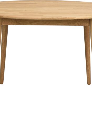 Rundt Spisebord Rowico Tyler ø120 Cm Fsc-massivt Egetræ Oliebehandlet Udvidelsesbord Med 45 Cm Indsats