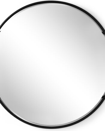 Rundt Vægspejl Spinder Design Orbis ø119 Cm Mat Sort Stål Slank Profil