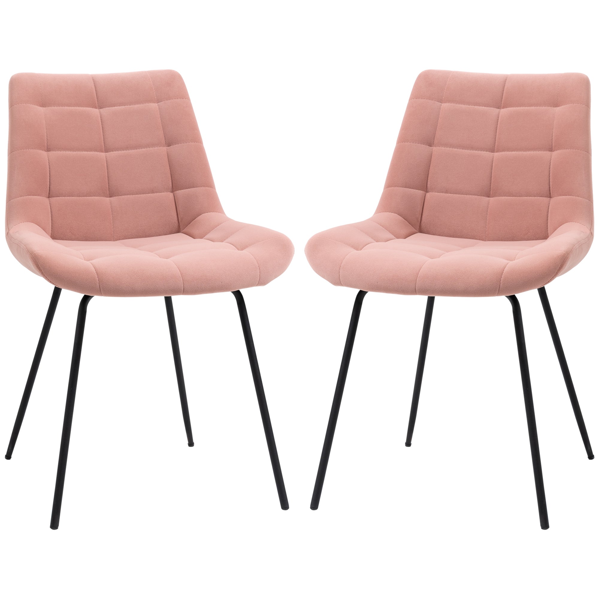 Sæt Med   Spisestuestole  Accentstole  Køkkenstole  Retro Fløjlslook  50 Cm   61 Cm   79 Cm  Lyserød