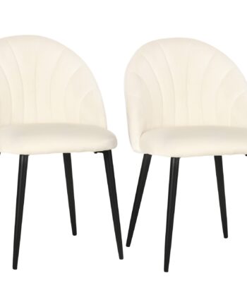 Sæt Med   Spisestuestole   Skandinavisk Design  Køkkenstole  Samp Look  Creme   Sort
