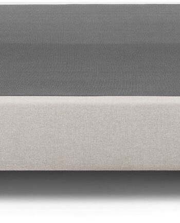 Sengeramme Til Dobbeltseng Kave Home Nikos 160x200 Cm Beige Pletafvisende Varese Stof Med Aftageligt Betræk