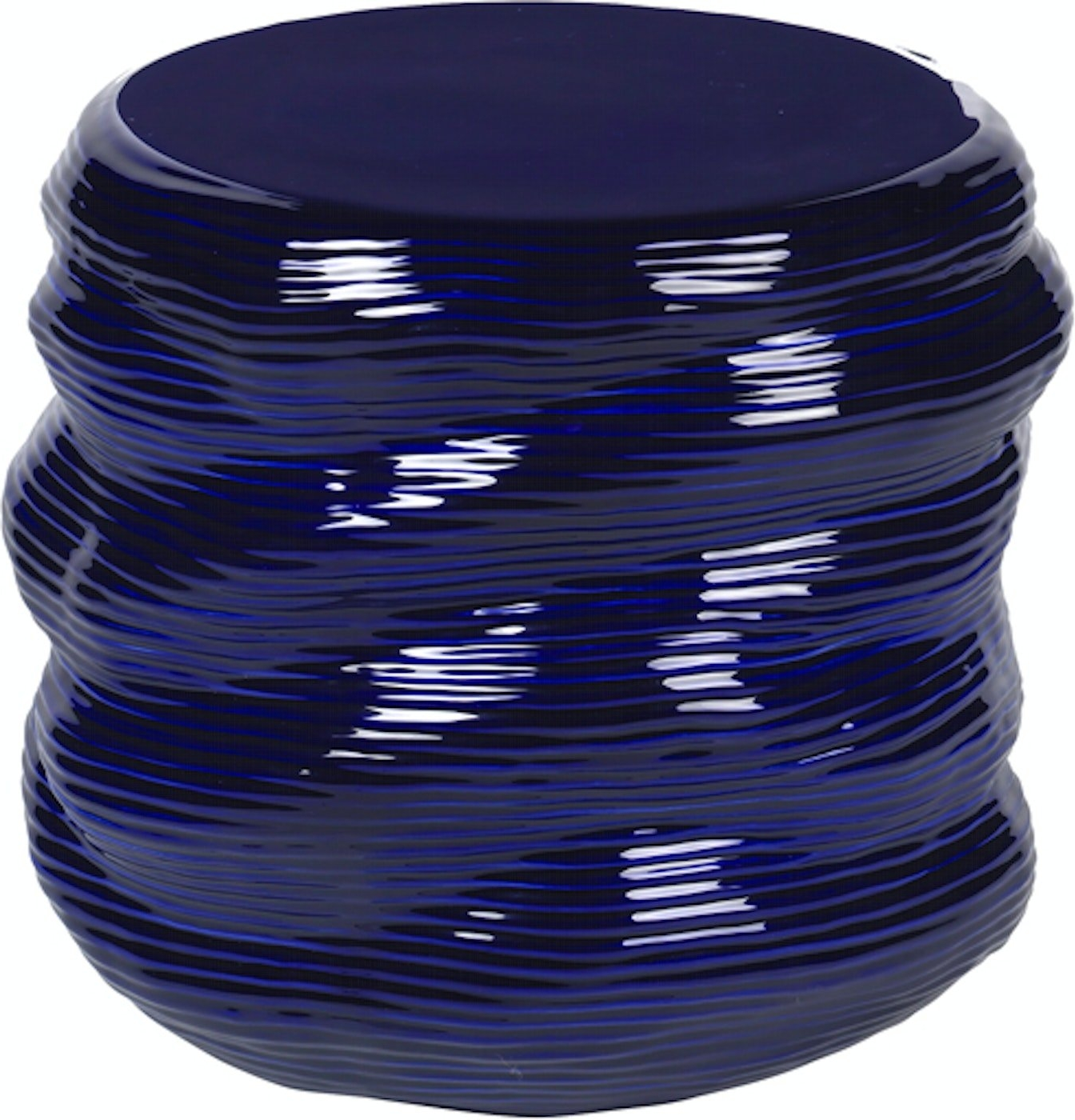 Sidebord Broste Copenhagen Earthenware Stentøj Mørkeblå 44x42 Cm