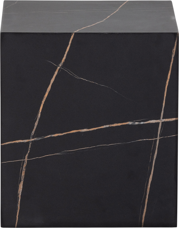 Sidebord Woood Exclusive Benji   Sort Mdf Med Marmorprint  45ã 40ã 40 Cm