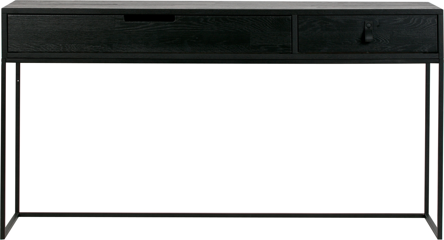 Sidebord Woood Exclusive Silas Sort Ask    Skuffer  H74   L140   D40 Cm