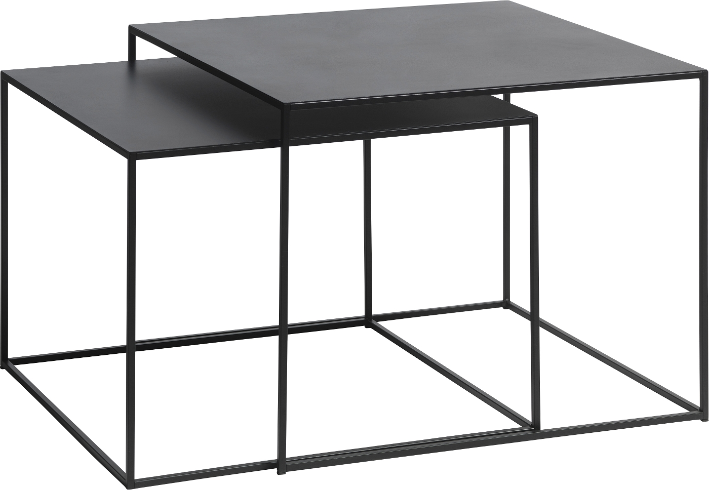 Sidebordssæt   Stk Nordique Design Pebble Sort Metal