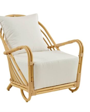 Sika Design Charlottenborg Lænestol Natural Inkl  Hynde   B450 White Quick Dry B450-white : Erling Christensen Møbler