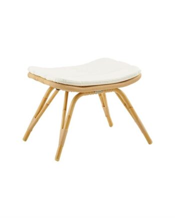 Sika Design Monet Fodskammel Naturel Inkl  B450 Hvid Hynde Quick Dry B450-white : Erling Christensen Møbler