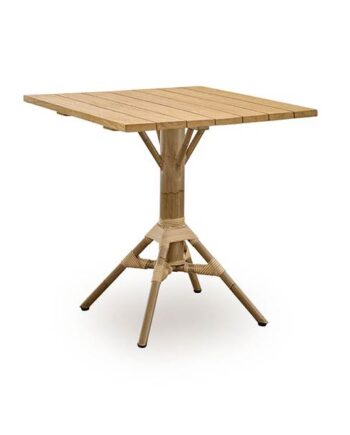 Sika Design Nicole Cafébord   Teak 70x70 Cm Antique   Aluminium   Artfibre  : Erling Christensen Møbler
