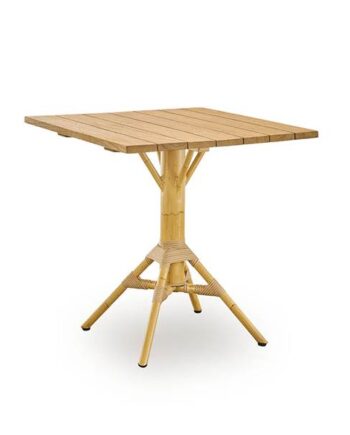 Sika Design Nicole Cafébord   Teak 70x70 Cm Natural   Aluminium   Artfibre  : Erling Christensen Møbler