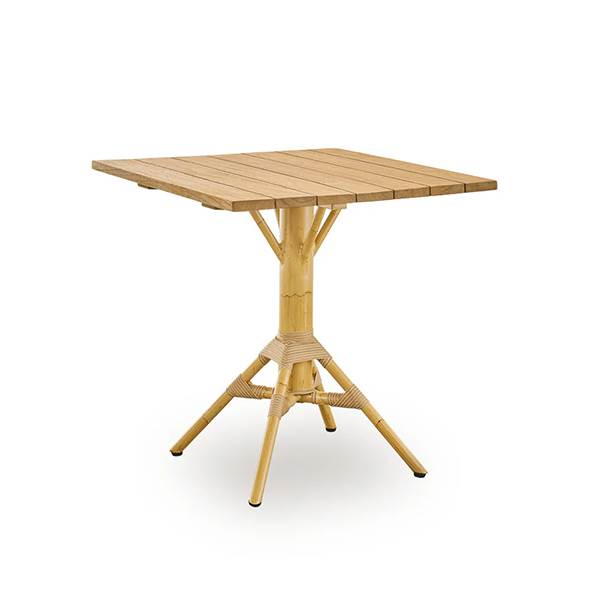 Sika Design Nicole Cafébord   Teak 70x70 Cm Natural   Aluminium   Artfibre  : Erling Christensen Møbler