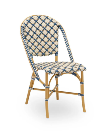 Sika Design Sofie Exterior Caféstol Ingen Hynde Starweave Ivory   Navy Blue   Cappuccino  : Erling Christensen Møbler