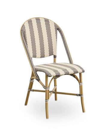 Sika Design Sofie Exterior Caféstol Broad Striped Beige-white Striped Cappuccino   Ivory  : Erling Christensen Møbler