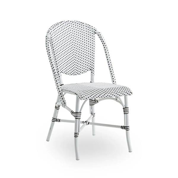 Sika Design Sofie Exterior Caféstol Broad Striped Beige-white White    Cappuccino Dot  : Erling Christensen Møbler