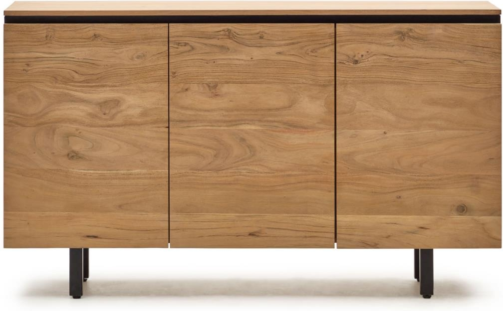 Skænk Konsolbord Kave Home Uxue 150x40x88 Cm Massiv Akacietræ Natur Sort