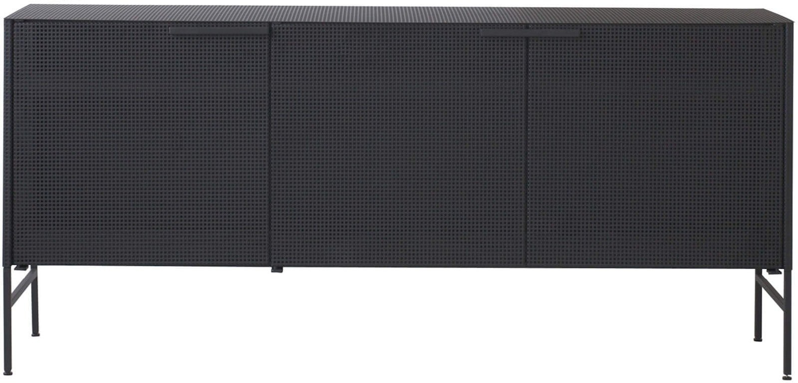 Skænk Kristina Dam Grid Sort Stål 160x36x72 Cm Industrielt Design