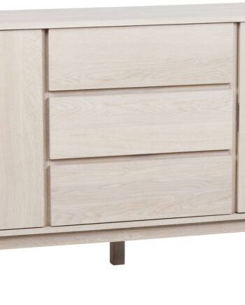 Skænk Rowico Yumi Nordisk Retro Hvidkalket Egetræsfiner H84ã B152ã D42 Cm Soft-close
