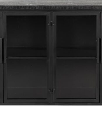 Skænk Studio White Ferre Antracit   Granfinér Jern Opbevaringsmøbel L120ã H75ã D35 Cm