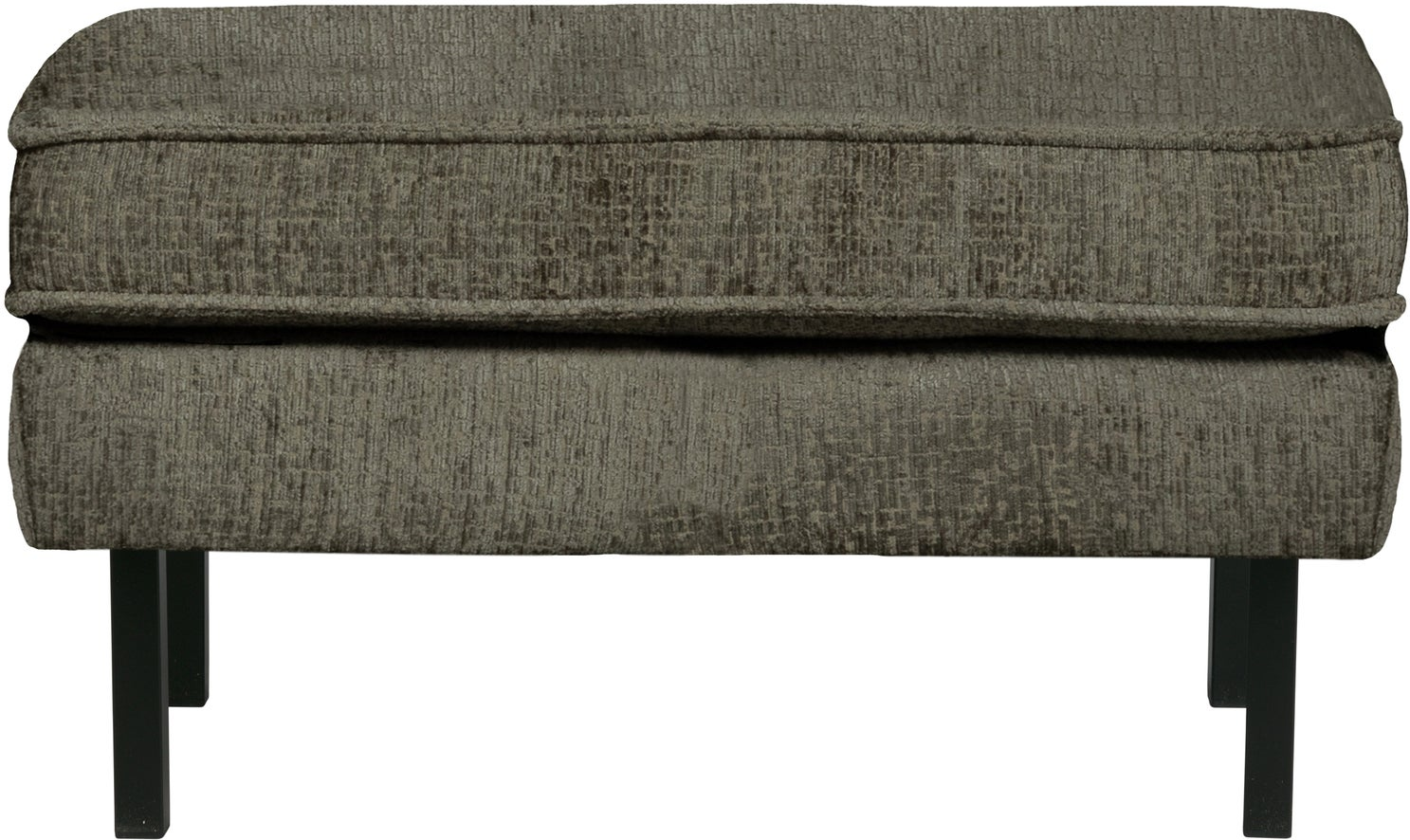Skammel Puf Woood Rodeo Frost Struktureret Velour H45xb84xd54 Cm