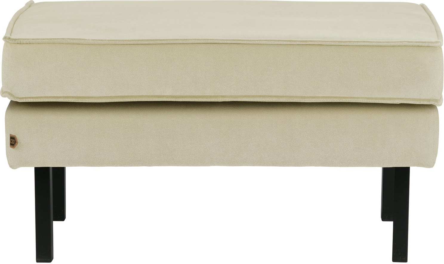 Skammel Puf Woood Rodeo Velour Pistacie H45xb84xd54 Cm Solid Træramme Og Fast Komfort