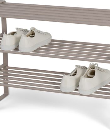 Skoreol Og Skohylde Spinder Design Rex Taupe Stål   12 Par Sko    Hylder  H48 5ã B70ã D29 Cm