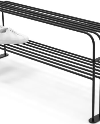 Skoreol Spinder Design Grid   Sort Pulverlakeret Stål    Hylder   Pladsbesparende H40 5ã B100ã D34 Cm