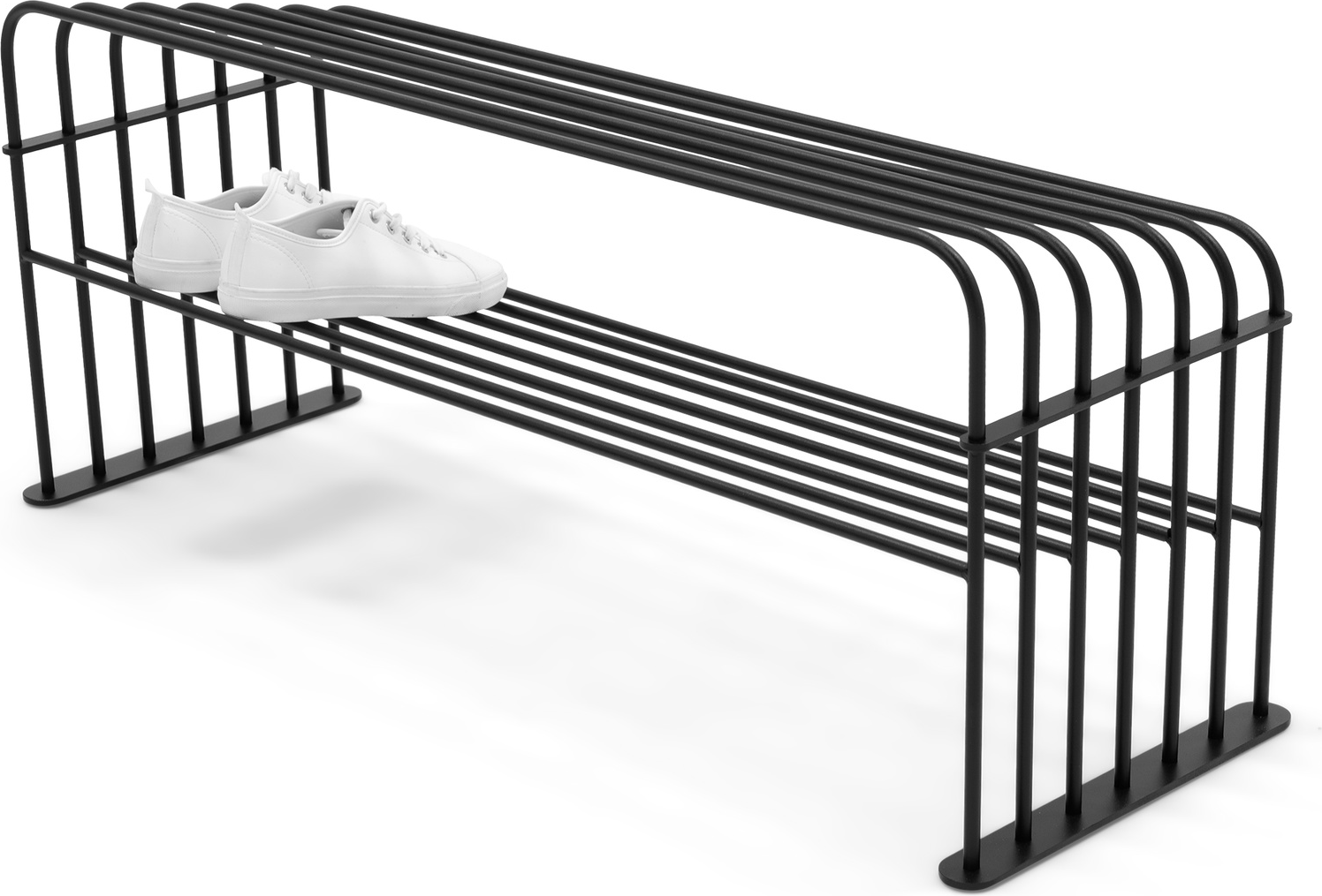 Skoreol Spinder Design Grid   Sort Pulverlakeret Stål    Hylder   Pladsbesparende H40 5ã B100ã D34 Cm