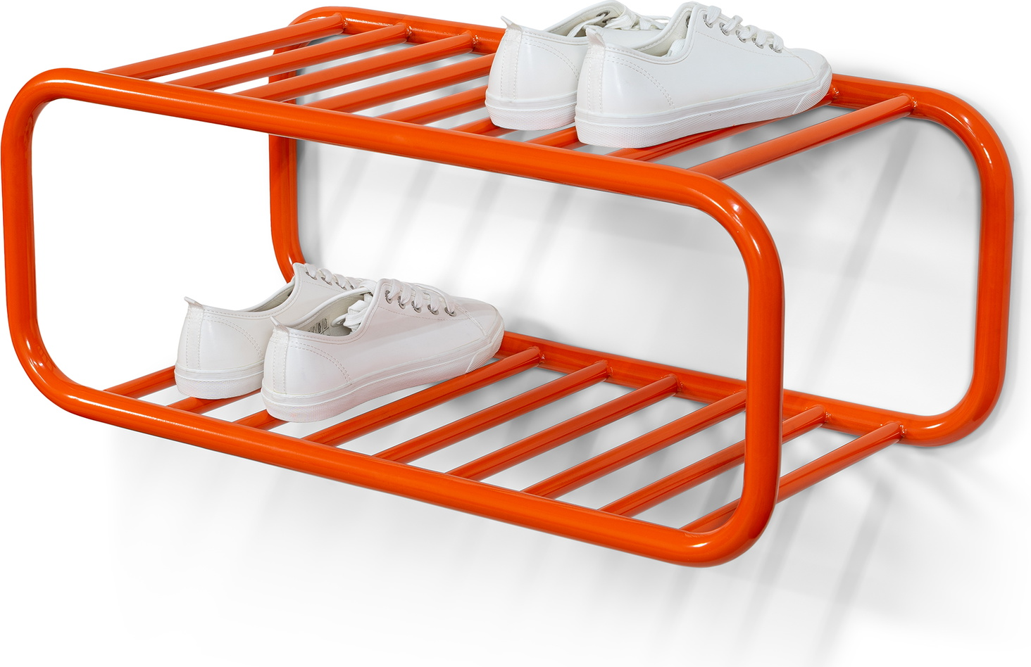 Skoreol Spinder Design Retro Vægmonteret Orange Stål H28xb72xd35   Cm