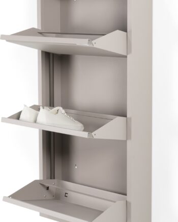 Skoskab Spinder Design Billy   Klapdøre   Taupe H103xb50xd15 Cm Stål