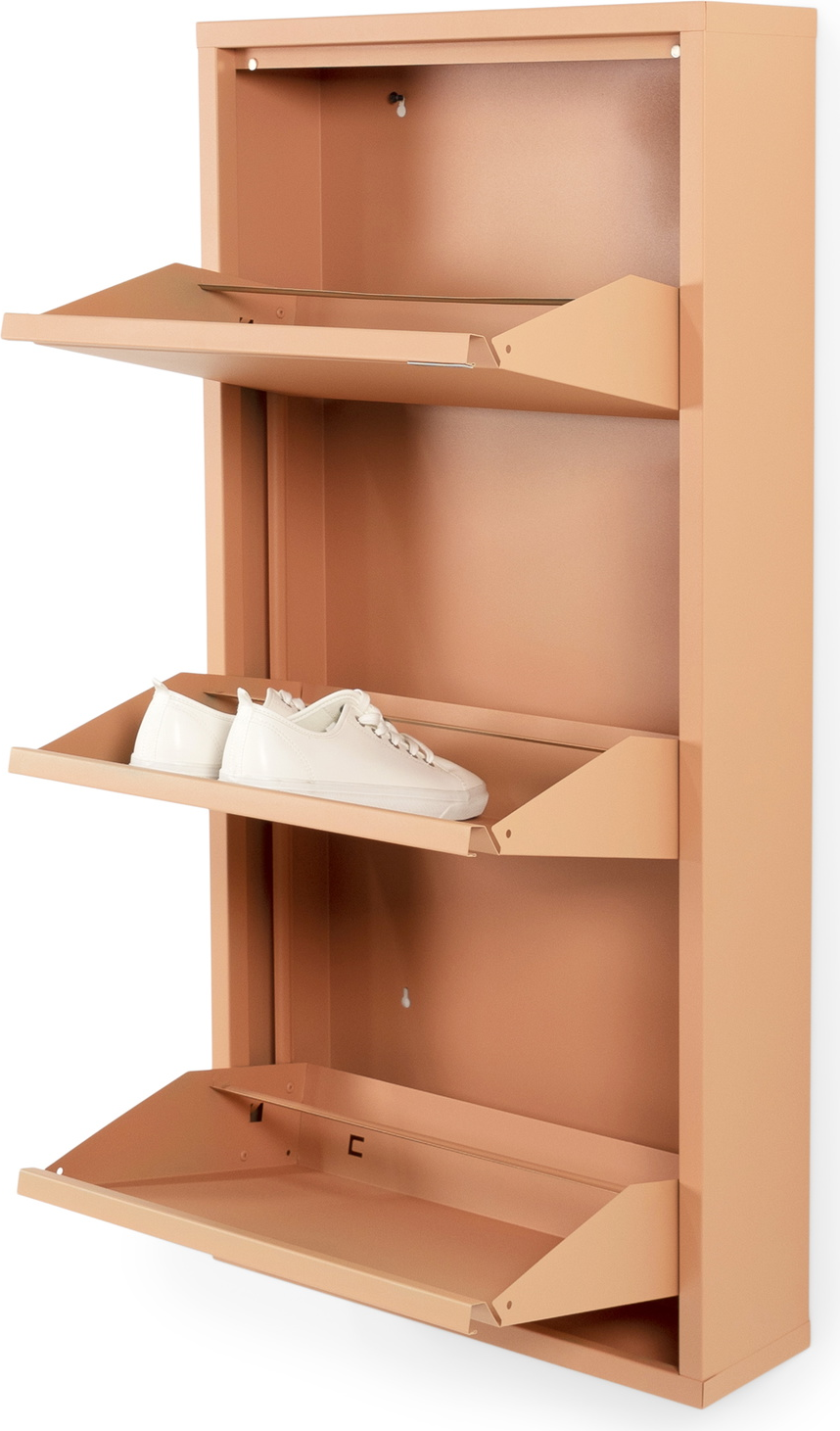 Skoskab Spinder Design Billy   Klapdøre Lerjord Pulverlakeret Stål H103   B50   D15 Cm