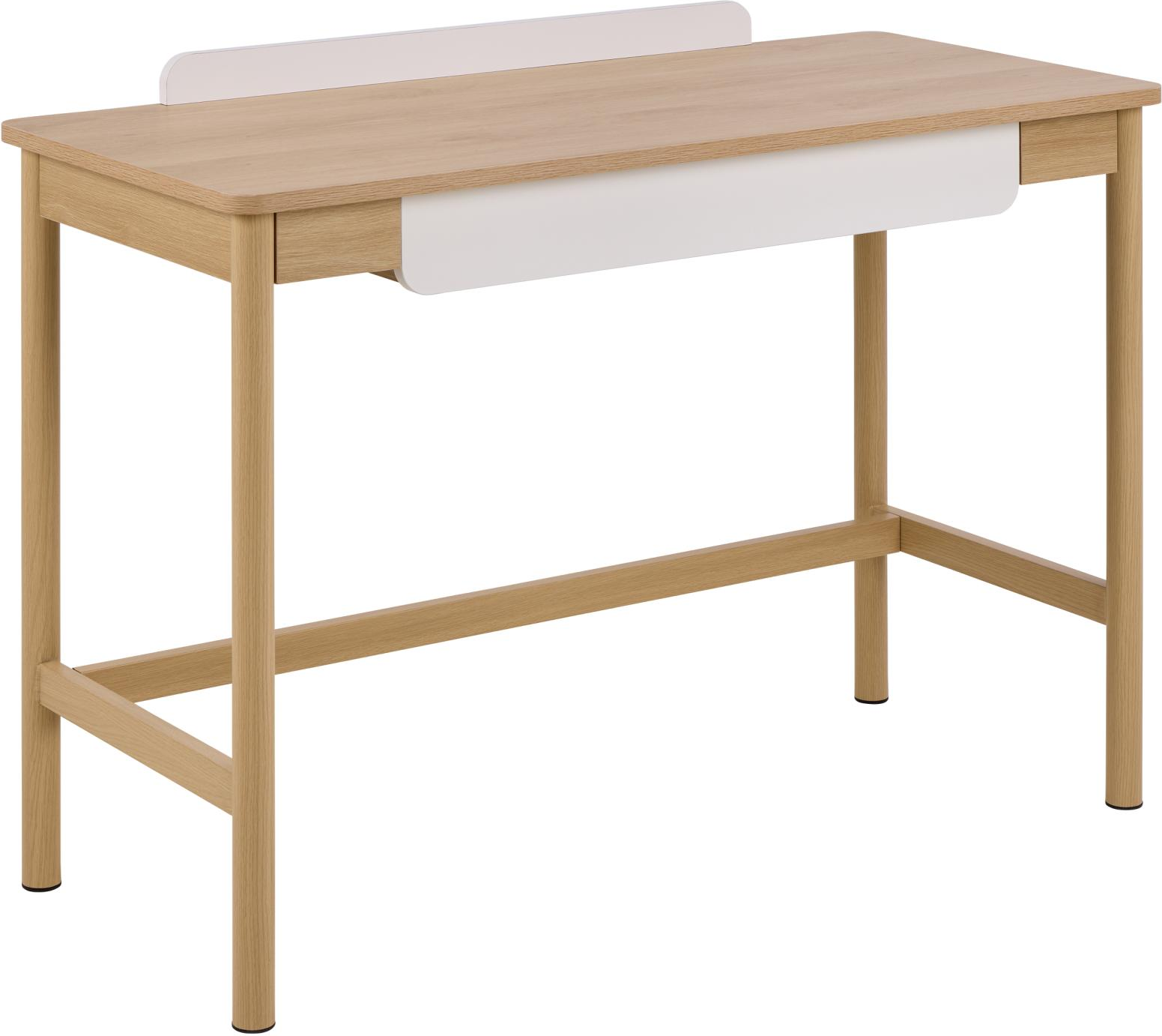 Skrivebord Signature Alven 110x50 Cm Beige Eg Skandinavisk Arbejdsbord Med Skuffe Mdf Melamin Stål