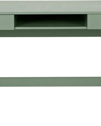 Skrivebord Woood Nikki  Massivt Fyrretræ Jadegrøn  L140ã D62ã H75 Cm    Skuffer   åben Hylde