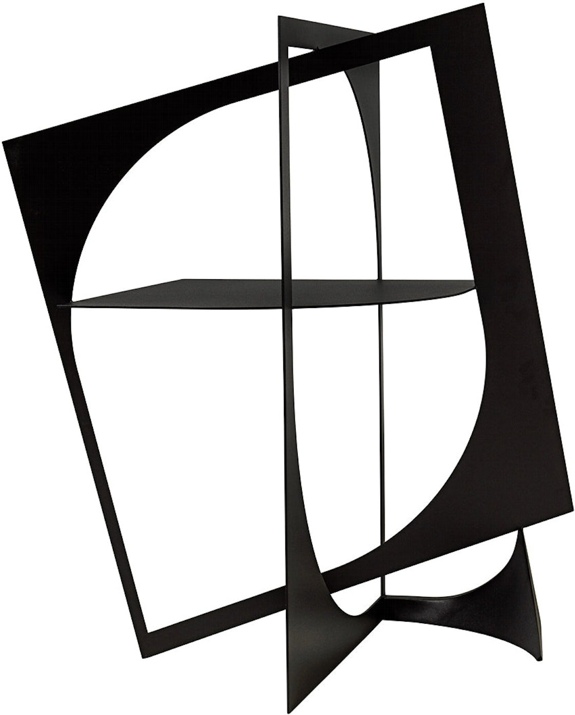 Skulptur Kristina Dam Frame   Sort Pulverlakeret Stål Indendørs Sidebord Og Haveskulptur 80ã 50ã 60 Cm