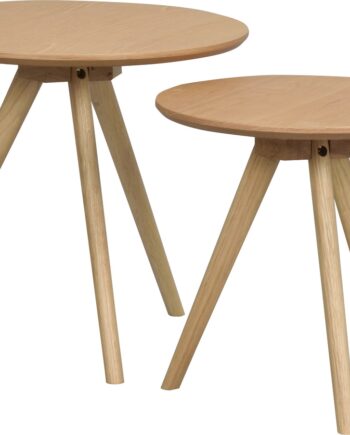 Småbord Rowico Yumi ø50ã H45 Cm Eg Lakeret Egetræ Side- Og Natbord Nordisk Minimalistisk Design
