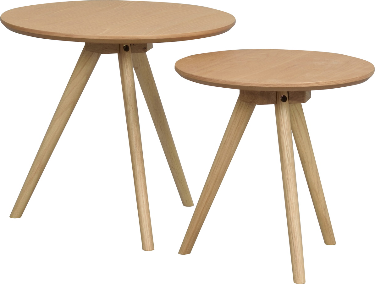 Småbord Rowico Yumi ø50ã H45 Cm Eg Lakeret Egetræ Side- Og Natbord Nordisk Minimalistisk Design