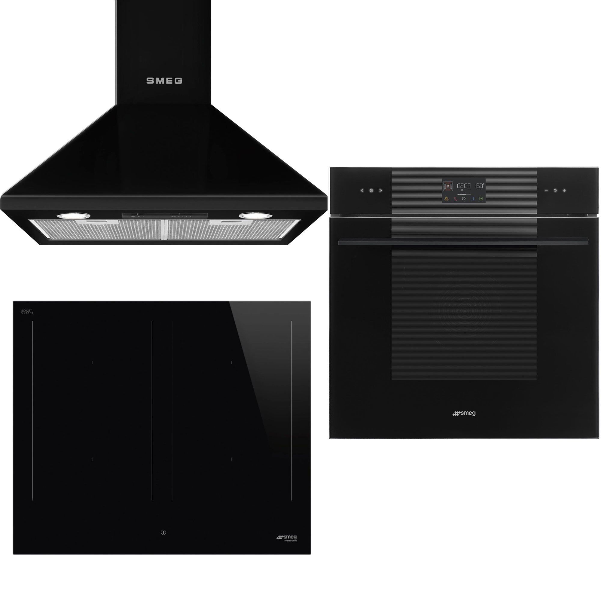 Smeg Classic Hvidevarepakke Sort
