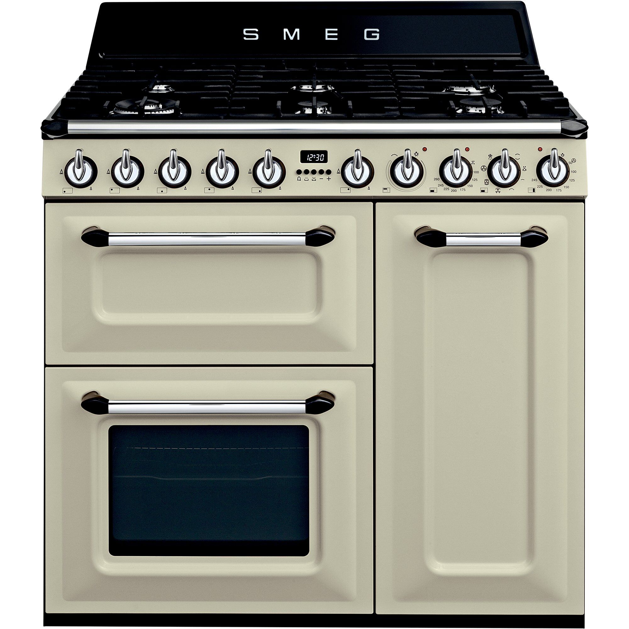 Smeg 90cm Victoria Gaskomfur Ovne Creme