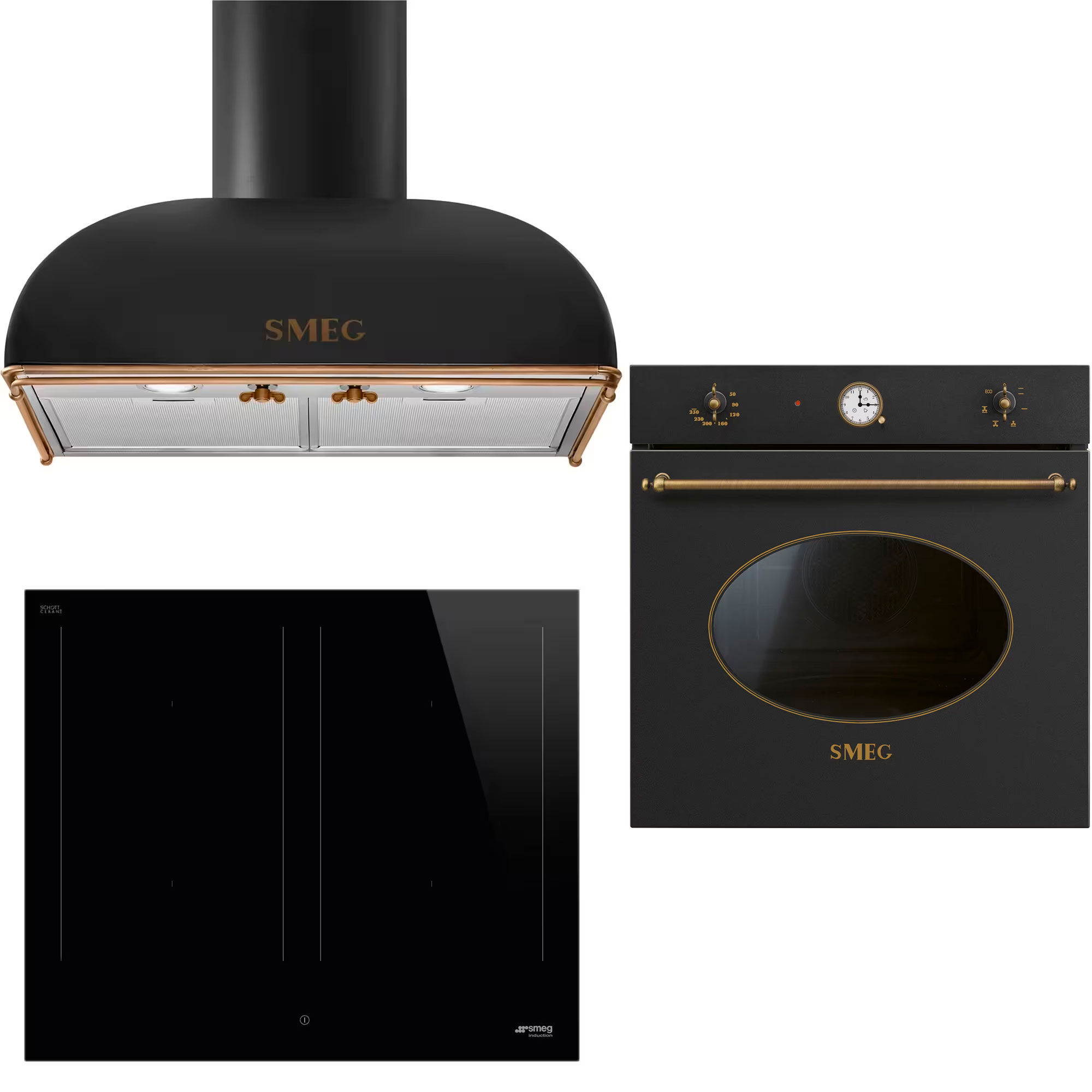Smeg Colonial Hvidevarepakke Antracit