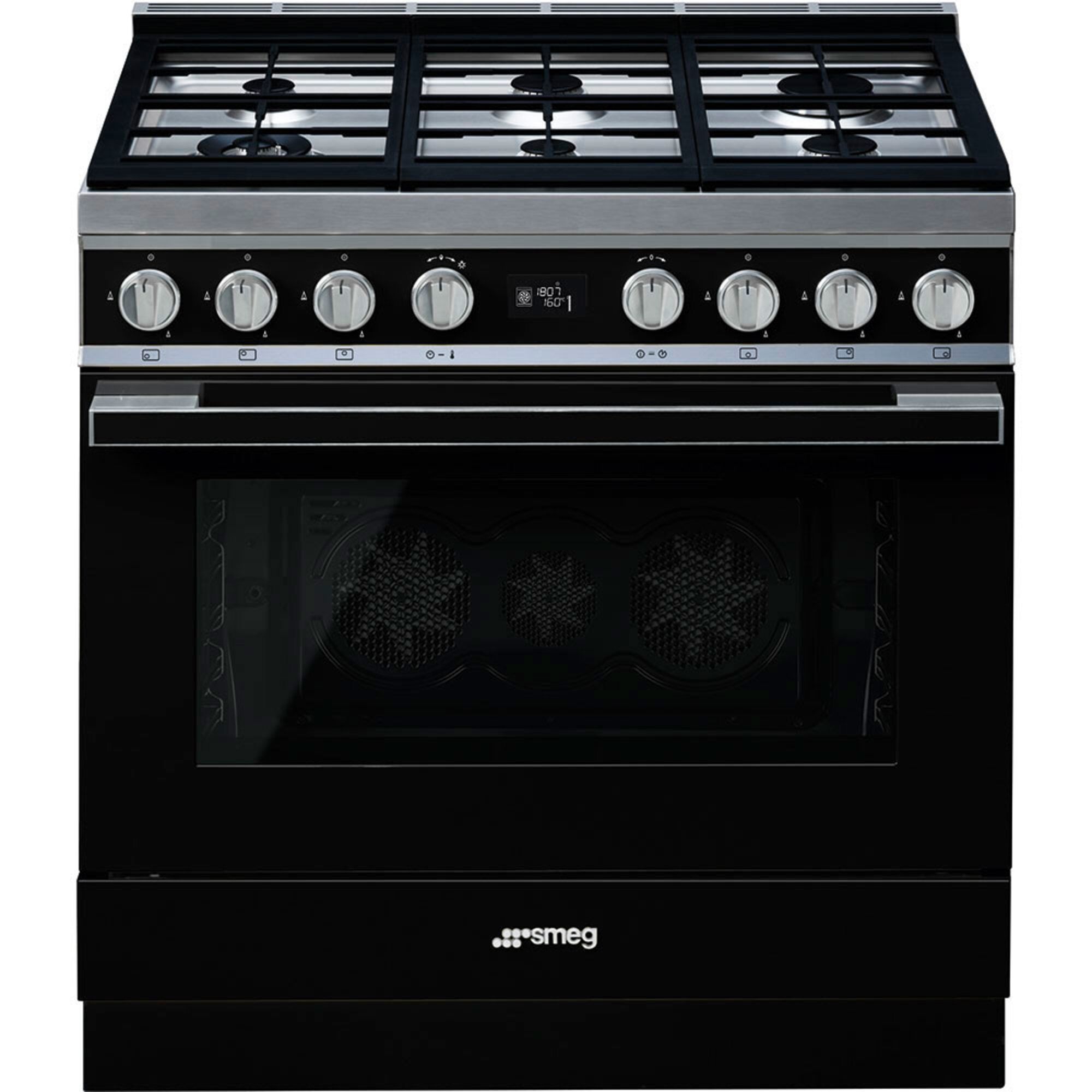 Smeg Cpf9gpbl Portofino Gaskomfur Sort