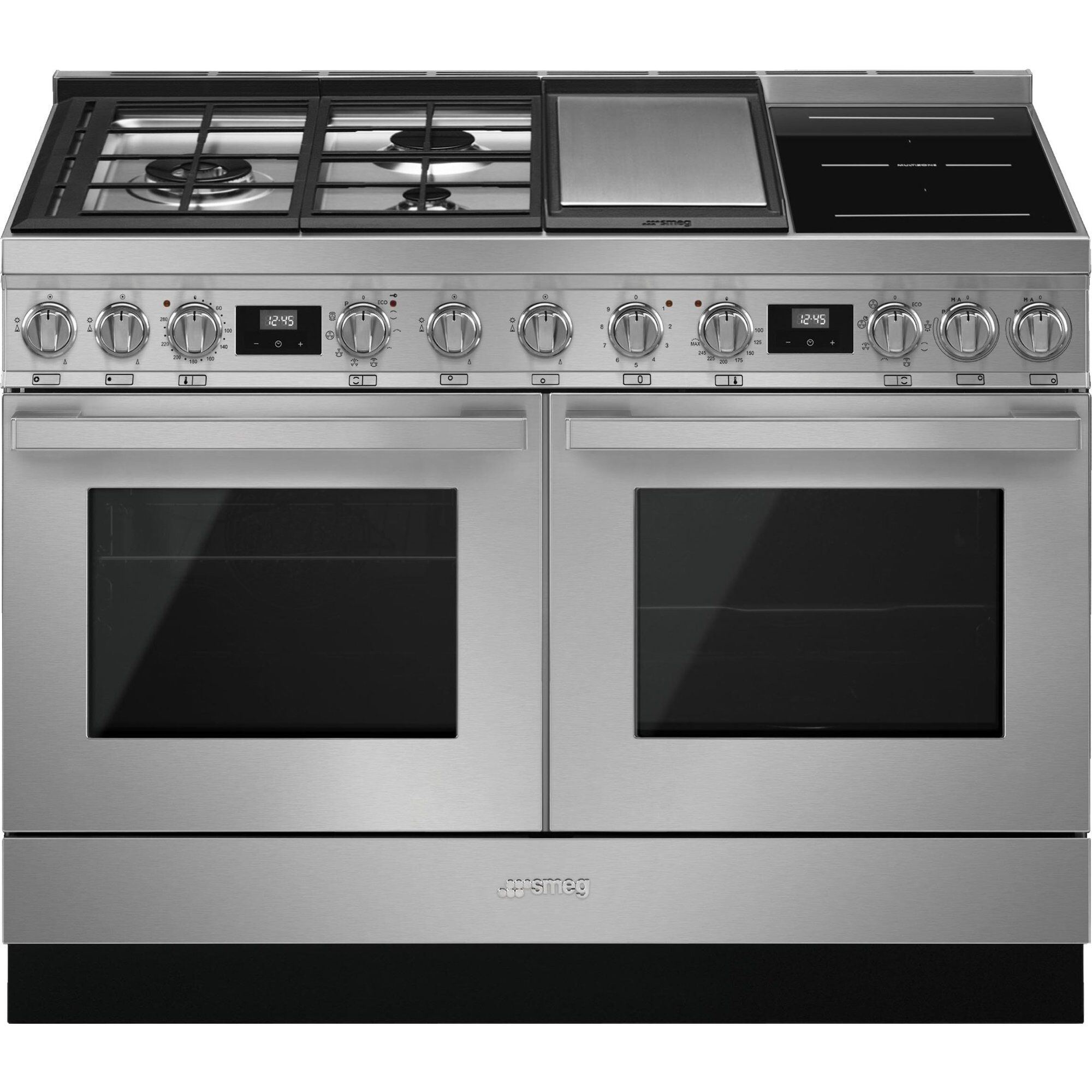 Smeg Cpf120igmpx Portofino Gas- Induktionskomfur Rustfrit Stål