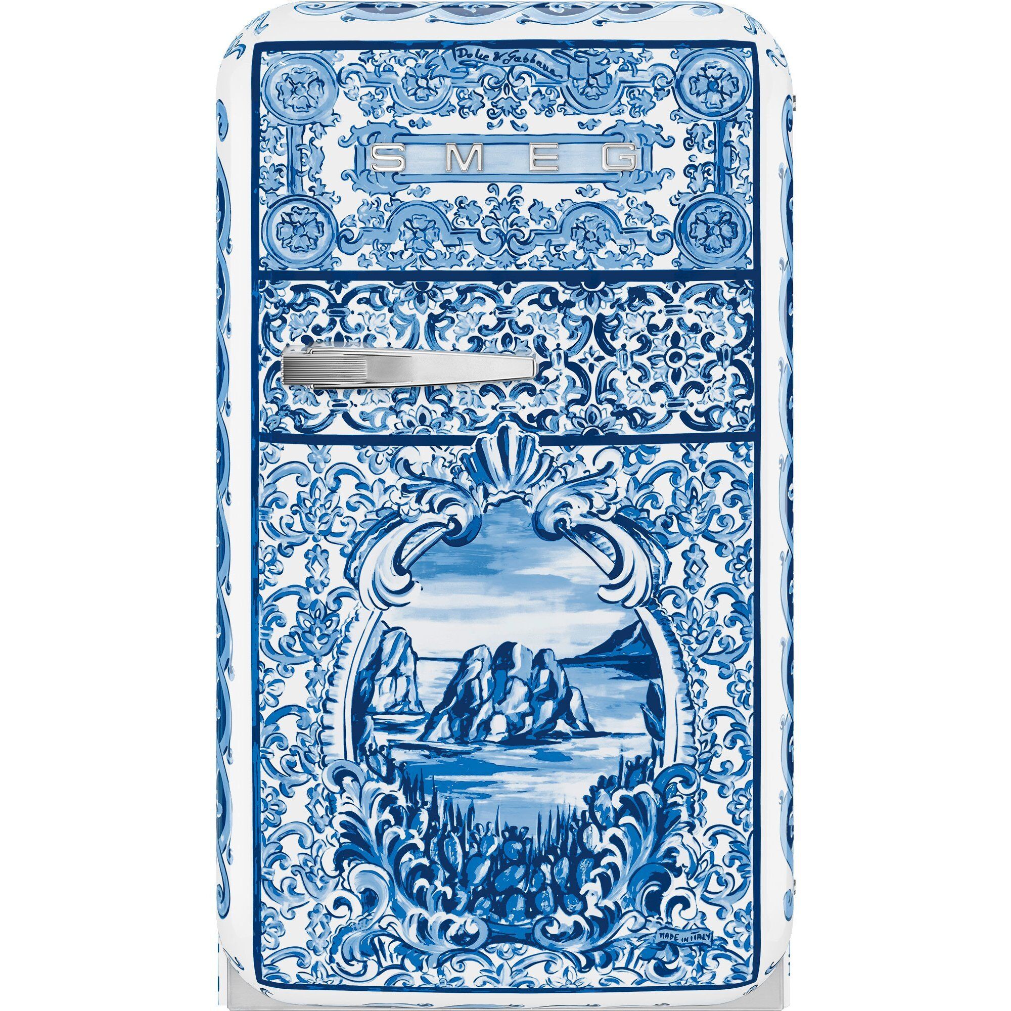 Smeg Fritstående Køleskab Dolce   Gabbana Blu Mediterraneo Fab5rdgme5 73 Cm