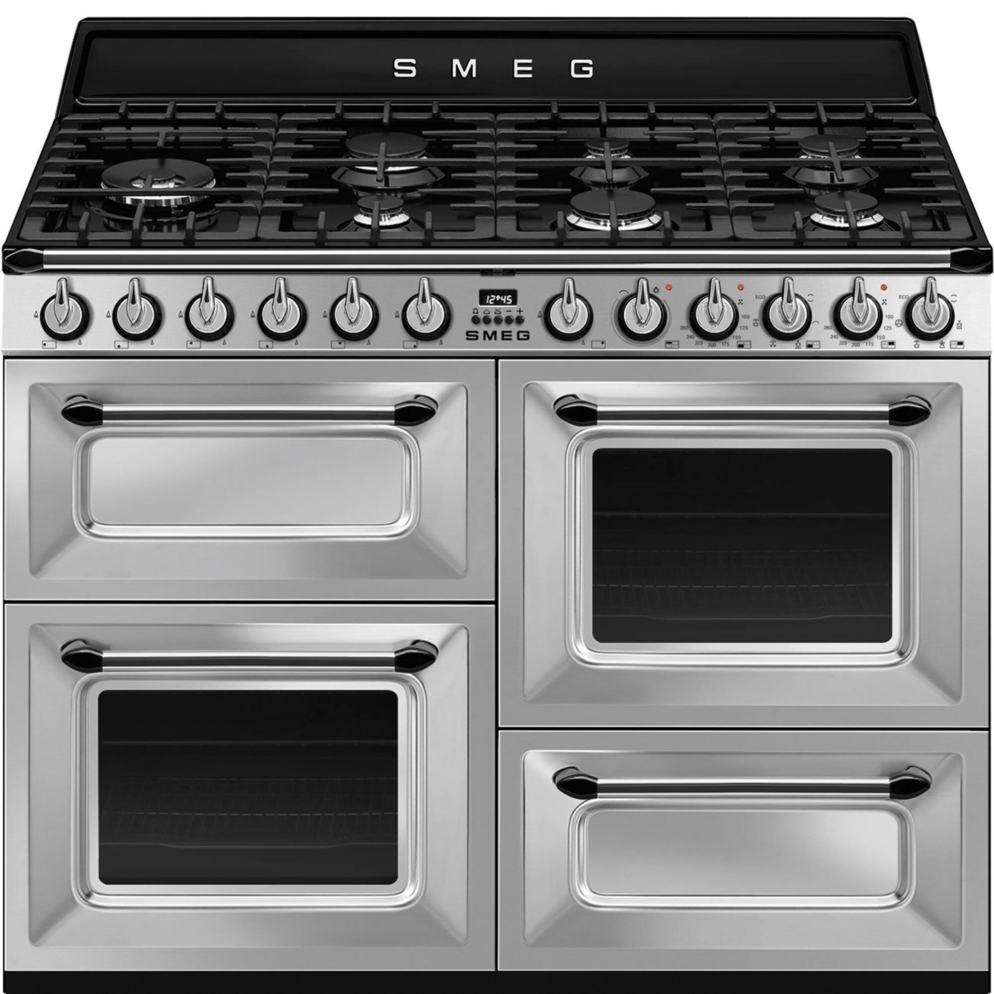 Smeg Tr4110x- Victoria Gaskomfur Med Ovne 110 Cm Rustfrit Stål