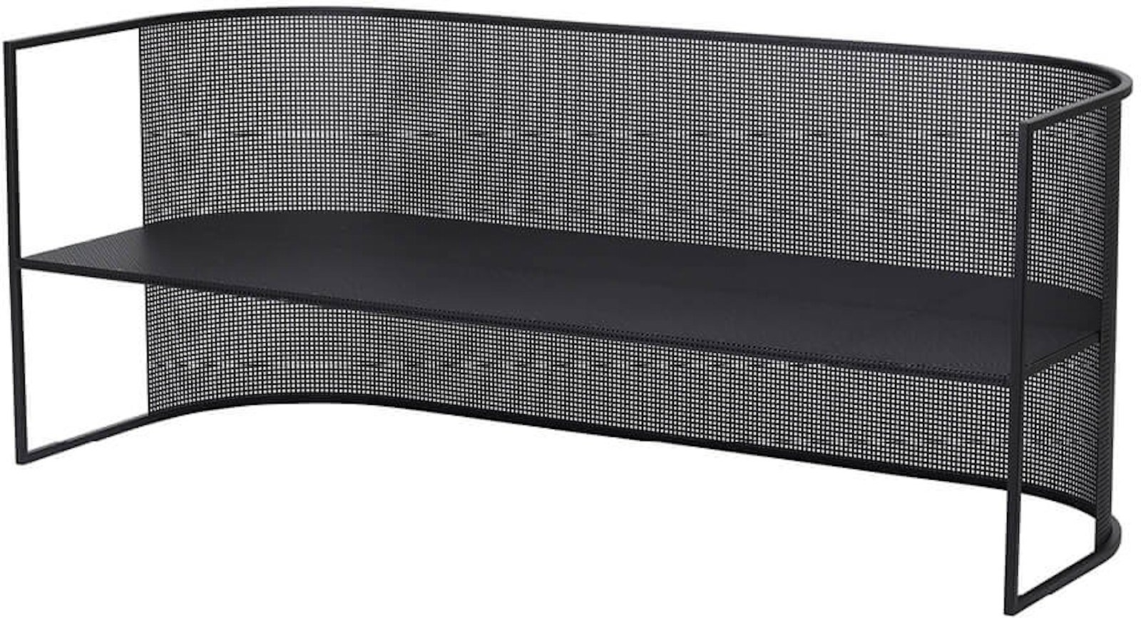 Sofabænk Kristina Dam Bauhaus Loungesofa   Rustfrit Stål Sort 170x64x67 Cm