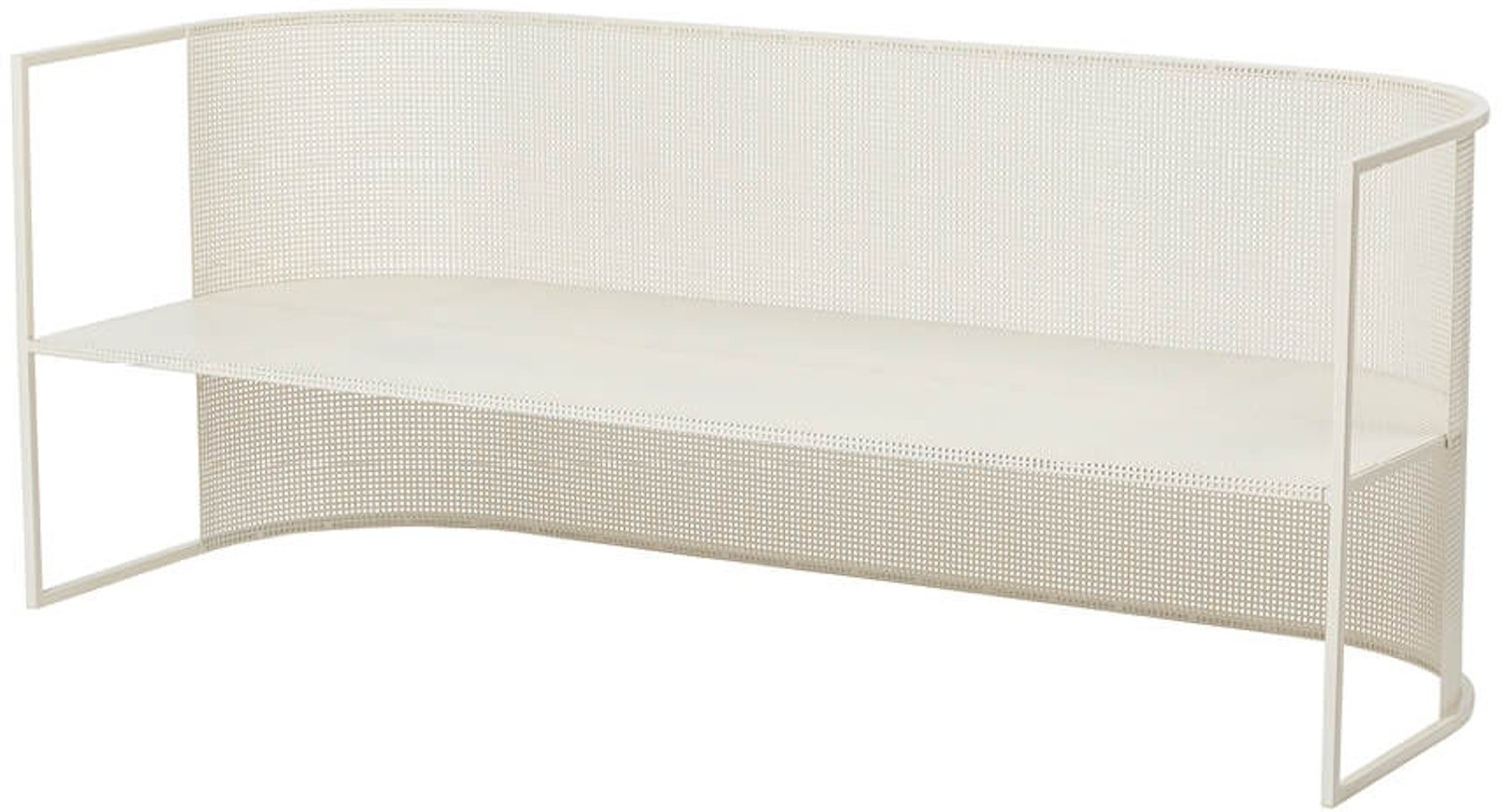 Sofabænk Kristina Dam Bauhaus Rustfrit Stål Hvid L170   B64   H67 Cm