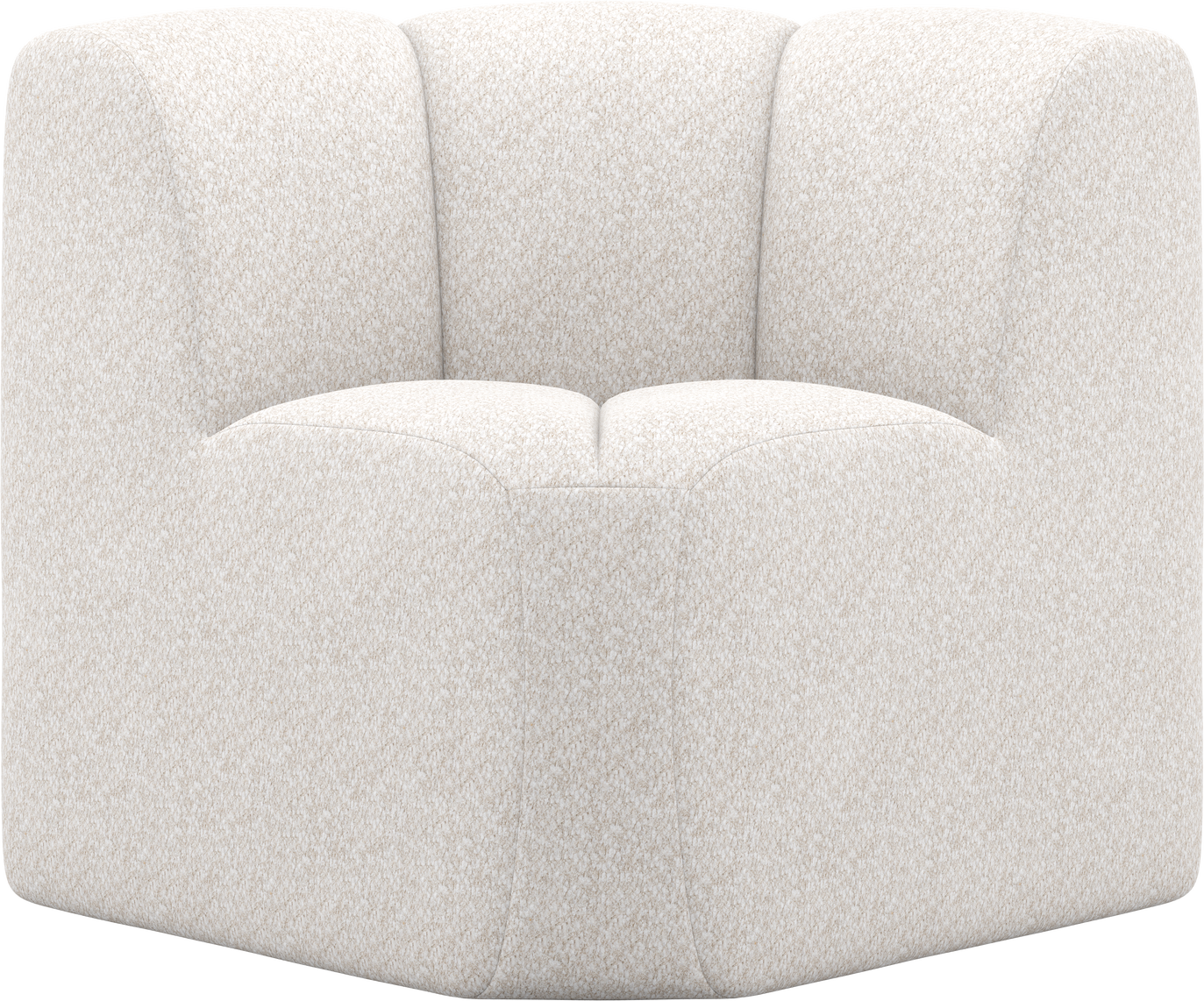 Sofabænk Woood Mojo Ecru Valley Chenille Spisebænk Hjørne Med Ryglæn 83x83 Cm