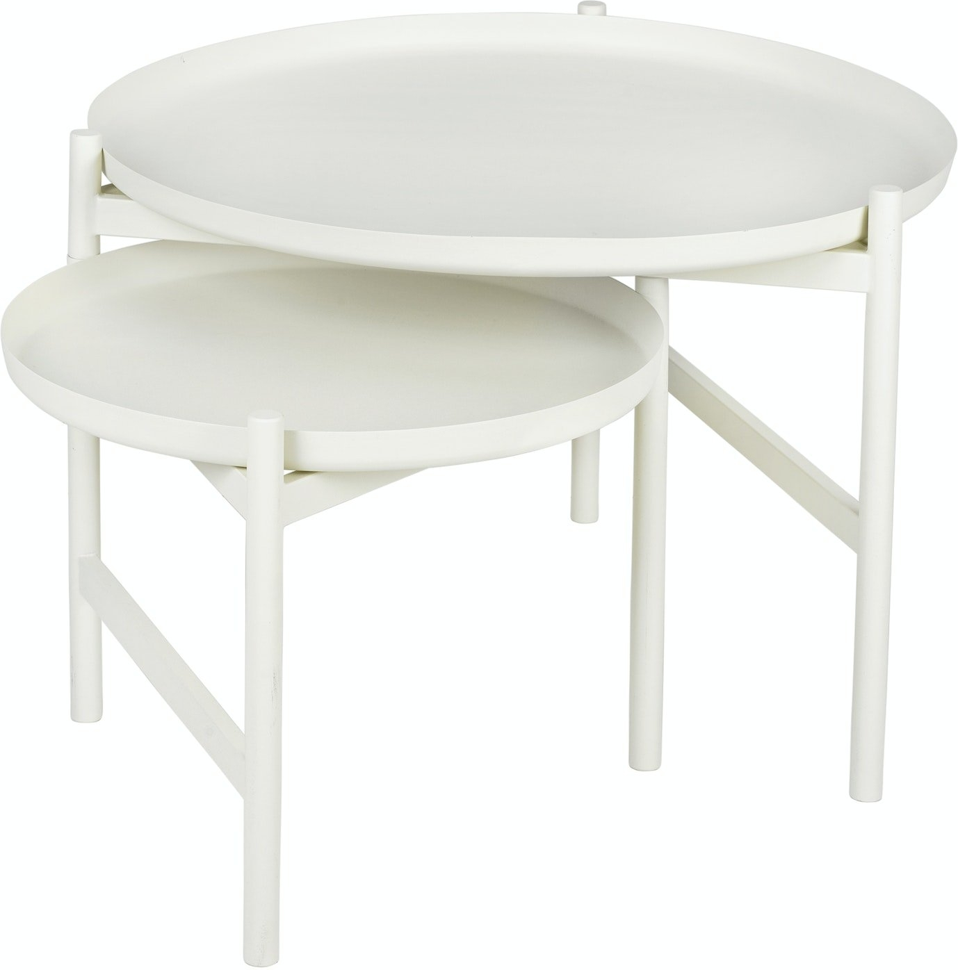 Sofabord Broste Copenhagen Turner Table Hvid Jern ø50   H40 Cm