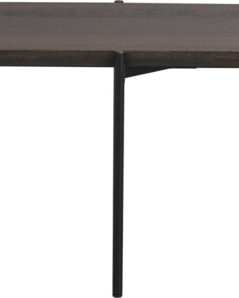 Sofabord Kaffebord Rowico Shelton   Massivt Olieret Asketræ Og Sort Metal 95x50 Cm Fsc-certificeret